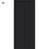 Adiba Panel Solid Wood Internal Door Pair UK Made DD0106P - Shadow Black Premium Primed - Urban Lite® Bespoke Sizes