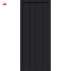 Adiba Panel Solid Wood Internal Door UK Made  DD0106P - Shadow Black Premium Primed - Urban Lite® Bespoke Sizes