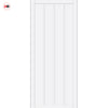 Adiba Panel Solid Wood Internal Door UK Made  DD0106P - Cloud White Premium Primed - Urban Lite® Bespoke Sizes