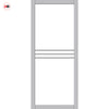 Adina Solid Wood Internal Door UK Made DD0107C Clear Glass - 7 Colour Options Premium Primed - Urban Lite® Bespoke Sizes