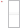 Adina Solid Wood Internal Door Pair UK Made DD0107C Clear Glass - Mist Grey Premium Primed - Urban Lite® Bespoke Sizes