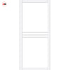 Adina Solid Wood Internal Door Pair UK Made DD0107C Clear Glass - Cloud White Premium Primed - Urban Lite® Bespoke Sizes