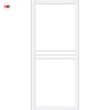 Adina Solid Wood Internal Door UK Made  DD0107C Clear Glass - Cloud White Premium Primed - Urban Lite® Bespoke Sizes