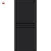 Adina Panel Solid Wood Internal Door Pair UK Made DD0107P - Shadow Black Premium Primed - Urban Lite® Bespoke Sizes