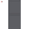 Adina Panel Solid Wood Internal Door UK Made  DD0107P - Stormy Grey Premium Primed - Urban Lite® Bespoke Sizes