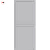 Adina Panel Solid Wood Internal Door UK Made  DD0107P - Mist Grey Premium Primed - Urban Lite® Bespoke Sizes