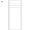 Drake Solid Wood Internal Door Pair UK Made DD0108F Frosted Glass - Cloud White Premium Primed - Urban Lite® Bespoke Sizes