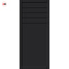Drake Panel Solid Wood Internal Door UK Made  DD0108P - Shadow Black Premium Primed - Urban Lite® Bespoke Sizes