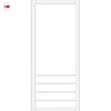 Hirahna Solid Wood Internal Door Pair UK Made DD0109C Clear Glass - Cloud White Premium Primed - Urban Lite® Bespoke Sizes