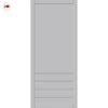 Hirahna Panel Solid Wood Internal Door Pair UK Made DD0109P - Mist Grey Premium Primed - Urban Lite® Bespoke Sizes