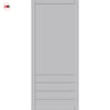 Hirahna Panel Solid Wood Internal Door UK Made  DD0109P - Mist Grey Premium Primed - Urban Lite® Bespoke Sizes