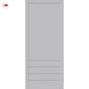 Hirahna Panel Solid Wood Internal Door UK Made  DD0109P - Mist Grey Premium Primed - Urban Lite® Bespoke Sizes