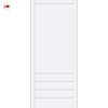 Hirahna Panel Solid Wood Internal Door UK Made  DD0109P - Cloud White Premium Primed - Urban Lite® Bespoke Sizes