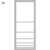 Chord Solid Wood Internal Door Pair UK Made DD0110C Clear Glass - Mist Grey Premium Primed - Urban Lite® Bespoke Sizes