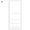 Chord Solid Wood Internal Door Pair UK Made DD0110C Clear Glass - Cloud White Premium Primed - Urban Lite® Bespoke Sizes