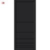 Chord Panel Solid Wood Internal Door Pair UK Made DD0110P - Shadow Black Premium Primed - Urban Lite® Bespoke Sizes