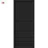 Chord Panel Solid Wood Internal Door UK Made  DD0110P - Shadow Black Premium Primed - Urban Lite® Bespoke Sizes