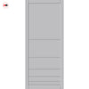 Chord Panel Solid Wood Internal Door UK Made  DD0110P - Mist Grey Premium Primed - Urban Lite® Bespoke Sizes