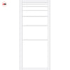 Revella Solid Wood Internal Door Pair UK Made DD0111C Clear Glass - Cloud White Premium Primed - Urban Lite® Bespoke Sizes