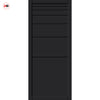 Revella Panel Solid Wood Internal Door Pair UK Made DD0111P - Shadow Black Premium Primed - Urban Lite® Bespoke Sizes