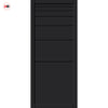 Revella Panel Solid Wood Internal Door UK Made  DD0111P - Shadow Black Premium Primed - Urban Lite® Bespoke Sizes