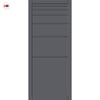 Revella Panel Solid Wood Internal Door UK Made  DD0111P - Stormy Grey Premium Primed - Urban Lite® Bespoke Sizes