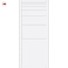 Revella Panel Solid Wood Internal Door Pair UK Made DD0111P - Cloud White Premium Primed - Urban Lite® Bespoke Sizes