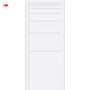 Revella Panel Solid Wood Internal Door UK Made  DD0111P - Cloud White Premium Primed - Urban Lite® Bespoke Sizes