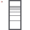 Amoo Solid Wood Internal Door Pair UK Made DD0112F Frosted Glass - Stormy Grey Premium Primed - Urban Lite® Bespoke Sizes