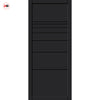 Amoo Panel Solid Wood Internal Door Pair UK Made DD0112P - Shadow Black Premium Primed - Urban Lite® Bespoke Sizes
