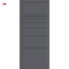 Amoo Panel Solid Wood Internal Door UK Made  DD0112P - Stormy Grey Premium Primed - Urban Lite® Bespoke Sizes