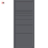 Amoo Panel Solid Wood Internal Door UK Made  DD0112P - Stormy Grey Premium Primed - Urban Lite® Bespoke Sizes
