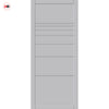 Amoo Panel Solid Wood Internal Door UK Made  DD0112P - Mist Grey Premium Primed - Urban Lite® Bespoke Sizes