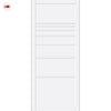Amoo Panel Solid Wood Internal Door UK Made  DD0112P - Cloud White Premium Primed - Urban Lite® Bespoke Sizes