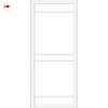 Ebida Solid Wood Internal Door Pair UK Made DD0113F Frosted Glass - Cloud White Premium Primed - Urban Lite® Bespoke Sizes