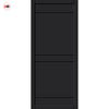 Ebida Panel Solid Wood Internal Door UK Made  DD0113P - Shadow Black Premium Primed - Urban Lite® Bespoke Sizes