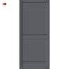 Ebida Panel Solid Wood Internal Door UK Made  DD0113P - Stormy Grey Premium Primed - Urban Lite® Bespoke Sizes