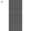 Firena Panel Solid Wood Internal Door UK Made  DD0114P - Stormy Grey Premium Primed - Urban Lite® Bespoke Sizes