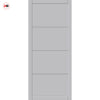 Florence Panel Solid Wood Internal Door Pair UK Made DD0114P - Mist Grey Premium Primed - Urban Lite® Bespoke Sizes