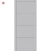 Firena Panel Solid Wood Internal Door Pair UK Made DD0114P - Mist Grey Premium Primed - Urban Lite® Bespoke Sizes