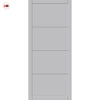 Firena Panel Solid Wood Internal Door UK Made  DD0114P - Mist Grey Premium Primed - Urban Lite® Bespoke Sizes