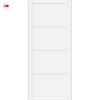 Florence Panel Solid Wood Internal Door UK Made  DD0114P - Cloud White Premium Primed - Urban Lite® Bespoke Sizes