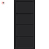 Florence Panel Solid Wood Internal Door UK Made  DD0114P - Shadow Black Premium Primed - Urban Lite® Bespoke Sizes