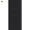 Firena Panel Solid Wood Internal Door UK Made  DD0114P - Shadow Black Premium Primed - Urban Lite® Bespoke Sizes