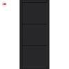 Iretta Panel Solid Wood Internal Door Pair UK Made DD0115P - Shadow Black Premium Primed - Urban Lite® Bespoke Sizes