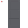 Iretta Panel Solid Wood Internal Door Pair UK Made DD0115P - Stormy Grey Premium Primed - Urban Lite® Bespoke Sizes