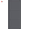 Iretta Panel Solid Wood Internal Door UK Made  DD0115P - Stormy Grey Premium Primed - Urban Lite® Bespoke Sizes