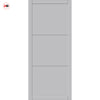 Iretta Panel Solid Wood Internal Door Pair UK Made DD0115P - Mist Grey Premium Primed - Urban Lite® Bespoke Sizes