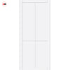 Kora Panel Solid Wood Internal Door UK Made  DD0116P - Cloud White Premium Primed - Urban Lite® Bespoke Sizes