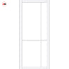 Lerens Solid Wood Internal Door Pair UK Made DD0117C Clear Glass - Cloud White Premium Primed - Urban Lite® Bespoke Sizes